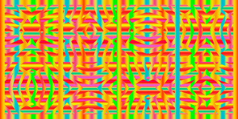 Colored African fabric - Seamless pattern, high definition illustration 