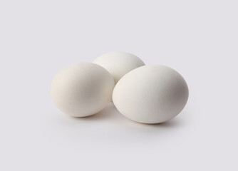 White easter egg on light gray background.