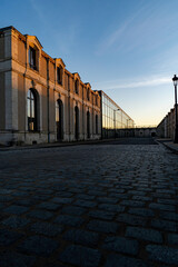 Building District Balsan Châteauroux at golden sunset