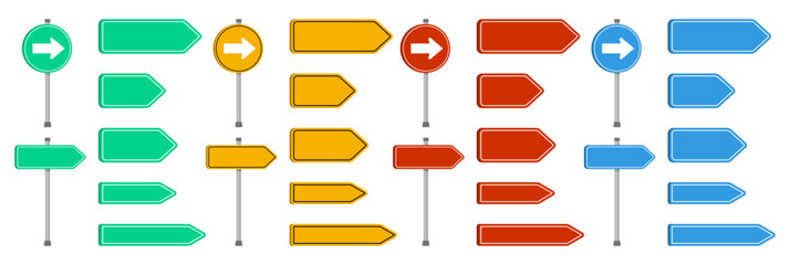 arrow sign, vector, traffic signal, right direction signal  © Santiago