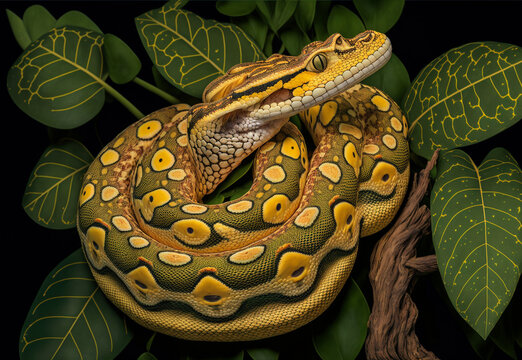Wildlife Protography of The royal python,digital art,illustration,Design,vector,art