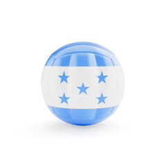 3D volleyball ball with Honduras national team flag isolated on white background - 3D Rendering