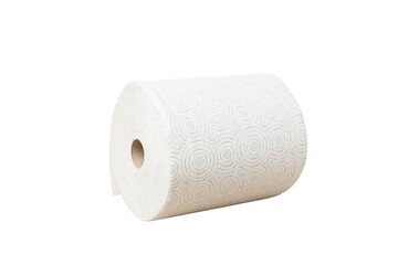 Toilet paper isolated on white background.