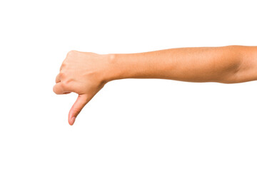 caucasian hands gesturing isolated on a white background