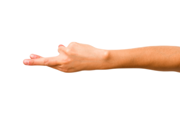 caucasian hands gesturing isolated on a white background