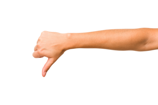 caucasian hands gesturing isolated on a white background