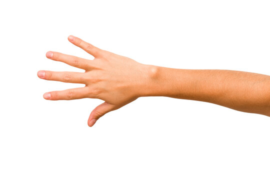 caucasian hands gesturing isolated on a white background