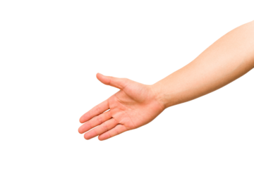 caucasian hands gesturing isolated on a white background