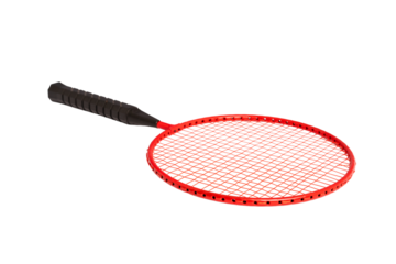 Badminton racket isolated on white background