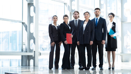 Team portrait of successful business people