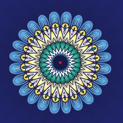 Mandala flower ornament ethnic decoration. Colorful design element for textile, fabric, frame and border, or fashion paper print.