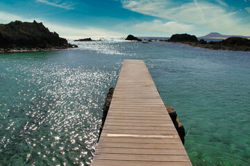 Obraz premium Caleta La Rasca, Isla de Lobos Natural Park, Canary Islands, Spain