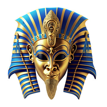Egyptian farao mask isolated