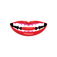 Mouth expression facial cartoon design vector