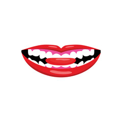 Naklejka premium Mouth expression facial cartoon design vector