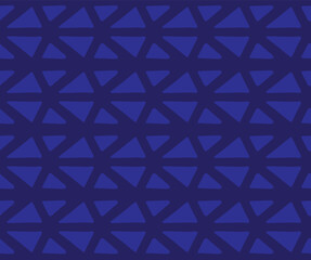blue seamless pattern with triangles