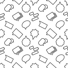 Vector seamless pattern of speech bubbles for web sites, wrapping, printing, postcards, web sites, apps