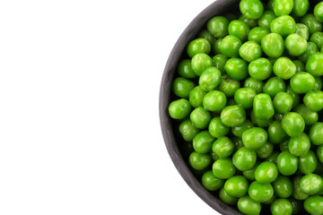 Bowl of green wet pea