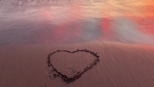 Herzliebe mit Sonnenuntergang