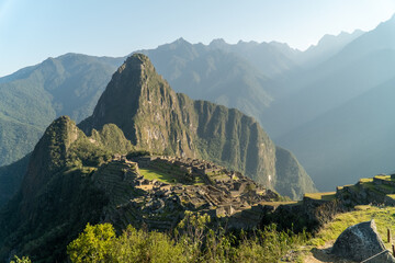 Machu Picchu Peru Landscape Wide Angle Overlook