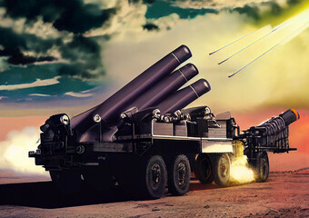 Multiple launch rocket system, self-propelled artillery and rocket launchers..