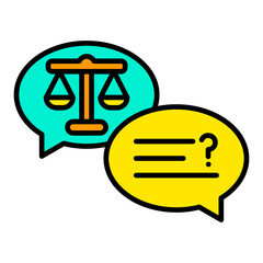 Discussion Filled Line Icon