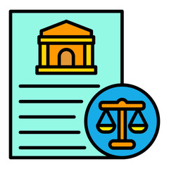 Legal Filled Line Icon