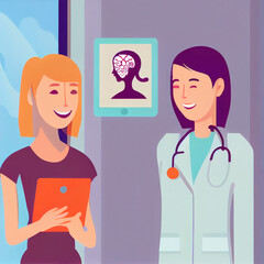 Fototapeta premium Healthcare and Silhouette people concept female, generative ai