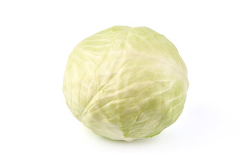 Fototapeta premium Fresh organic Cabbage, isolated on white background.