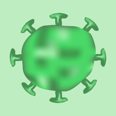 Virus molecule. Bacterium. Coronavirus. Vector illustration