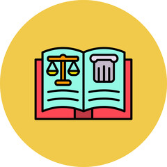 Ancient Multicolor Circle Filled Line Icon