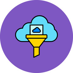 Filter Multicolor Circle Filled Line Icon