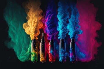 Abstract Colorful Vape Wallpaper. Colorful Background. Created by Generative AI