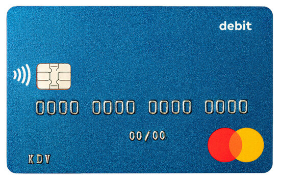 MasterCard Debit card closeup for design purpose