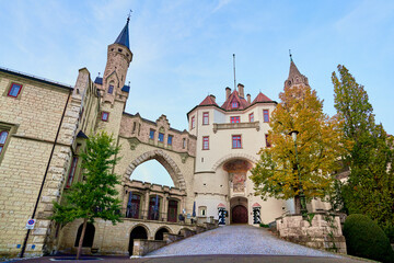 Das in Baden Württemberg (Deutschland) liegende Hohenzollernschloss in Sigmaringen, Eingangsbereich
