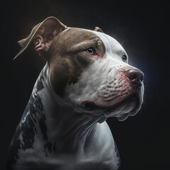 portrait of a pitbull dog, Generative Ai