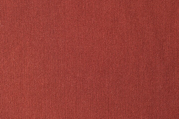 Fototapeta premium Red fabric texture or background, cotton textile.