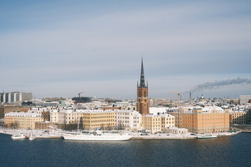 stockholm in winter - obrazy, fototapety, plakaty