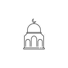 Fototapeta premium Isolated mosque icon vector graphics