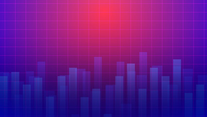 Abstract graph chart of stock market trade background.
