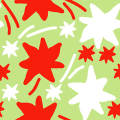 Stars seamless pattern for wrapping, digital paper, wallpaper, fabric print, textile design. Simple silhouette shape of shining star decorative element for kids, baby, children, sport.