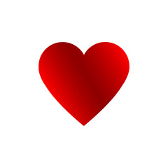 Like social network icon in heart shape on white