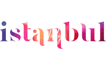 Istanbul City Typography in Golden letters, tourism related items, gift ideas etc.
