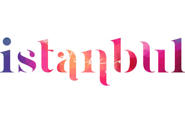 Istanbul City Typography in Golden letters, tourism related items, gift ideas etc.
