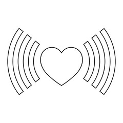 Simple illustration of heart icon for St. Valentines Day