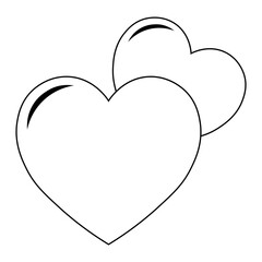 Simple illustration of heart icon for St. Valentines Day