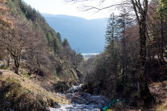 View of valle delle seghe in Molveno