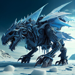 Mech dragon generative ai