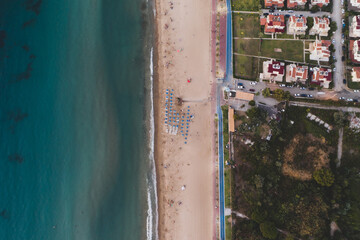 sea beach and the city