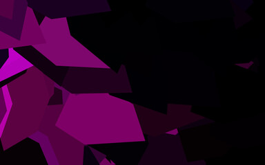 Dark Pink vector background with triangles.